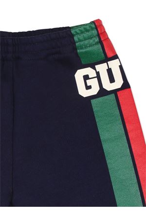 pantalone in cotone blu GUCCI KIDS | 791933XJGOF4392